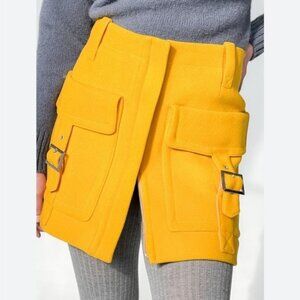 SONIA RYKIEL Mustard Wool MiniSkirt in Sz M